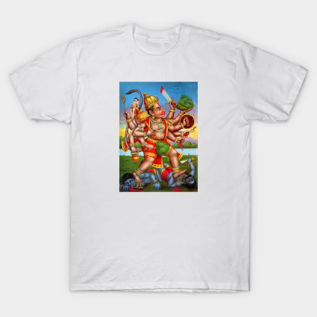 Hanuman Vadh Ahimahi, Ravi Varma Prensa T-Shirt by mariasshop